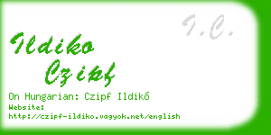 ildiko czipf business card
