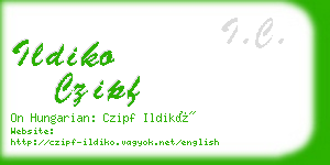 ildiko czipf business card